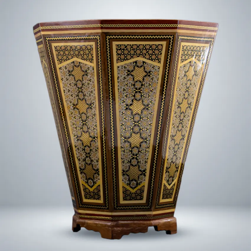 Serving-Bucket,-Khatamkari-on-Wood