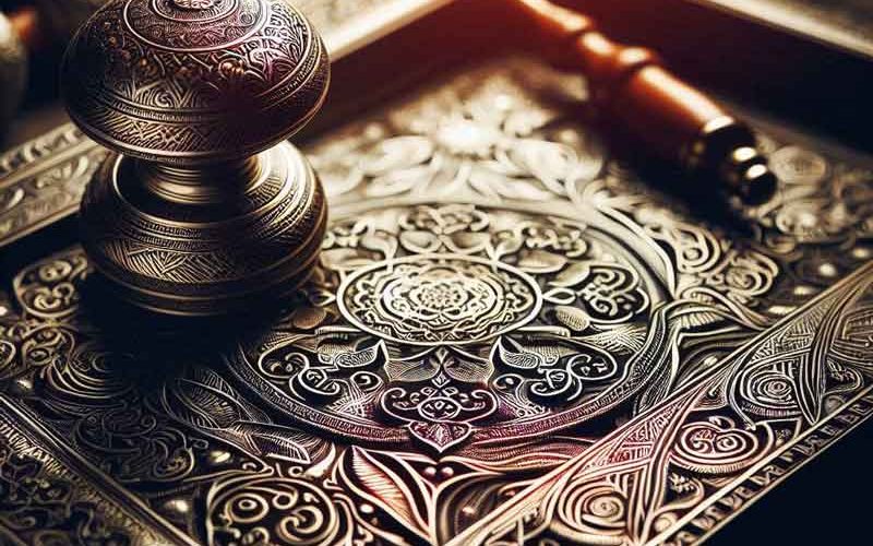 SEO-friendly-image-for-an-article-on-Ghalamzani,-featuring-intricate-metal-engraving-patterns-and-traditional-craftsmanship,-with-a-focus-on-artistic-heritage-and-cultural-depth